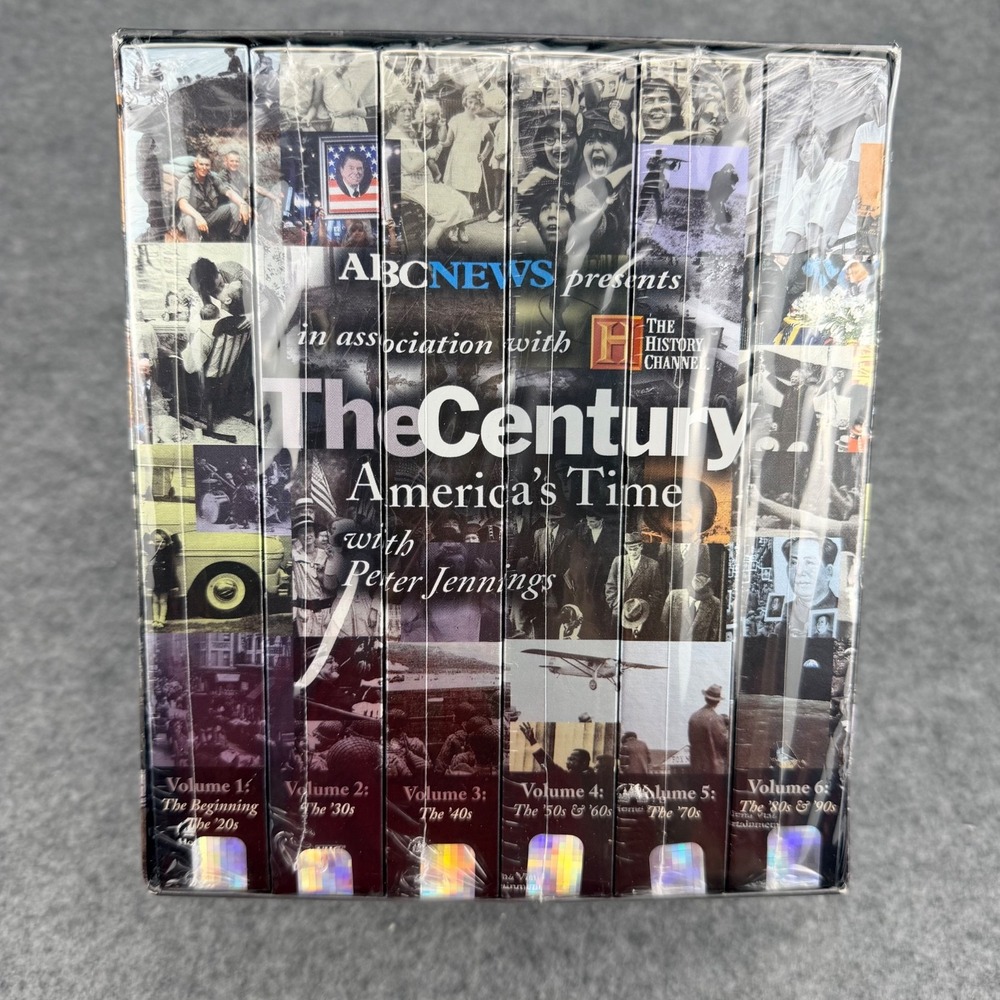 The Century America's Time Peter Jennings 6 VHS Set Sealed ABC History Channel